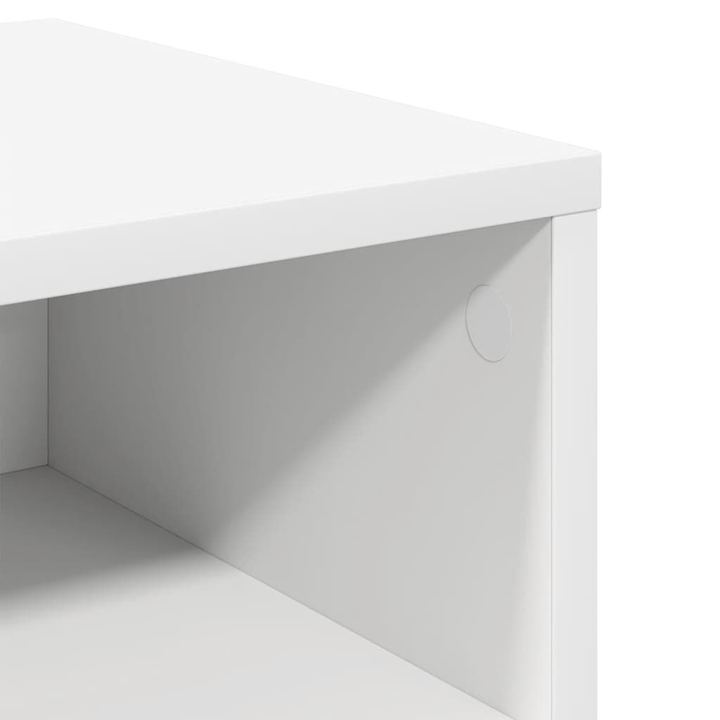 vidaXL Κομοδίνο Λευκό 40 x 30 x 30 εκ. από Επεξ. Ξύλο