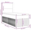 vidaXL Κρεβάτι Boxspring με Στρώμα Σκούρο Γκρι 90x200 εκ. Βελούδινο