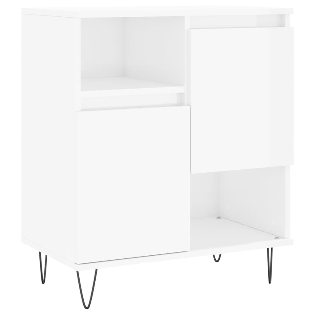 vidaXL Ντουλάπι Γυαλιστερό Λευκό 60x35x70 εκ. από Επεξεργασμένο Ξύλο