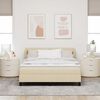 vidaXL Κρεβάτι box spring με στρώμα με στρώμα Κρεμ 140 x 200 cm ύφασμα