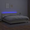 vidaXL &Kappa;&rho;&epsilon;&beta;ά&tau;&iota; Boxspring &mu;&epsilon; &Sigma;&tau;&rho;ώ&mu;&alpha; & LED &Kappa;&rho;&epsilon;&mu; 180x200 &epsilon;&kappa;. &Sigma;&upsilon;&nu;&theta;. &Delta;έ&rho;&mu;&alpha;