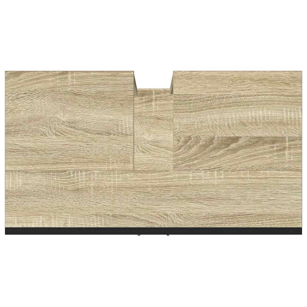 vidaXL Ντουλάπι Νιπτήρα Μπάνιου Sonoma Δρυς 60x33x60 εκ. Επεξ. Ξύλο