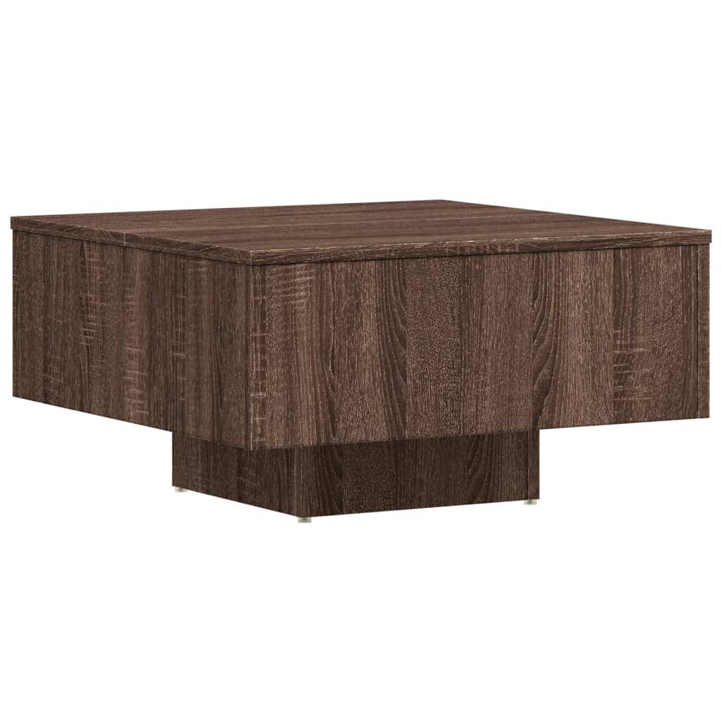 vidaXL Τραπεζάκι Σαλονιού Καφέ Δρυς 60x60x31,5 εκ. από Επεξεργ. Ξύλο