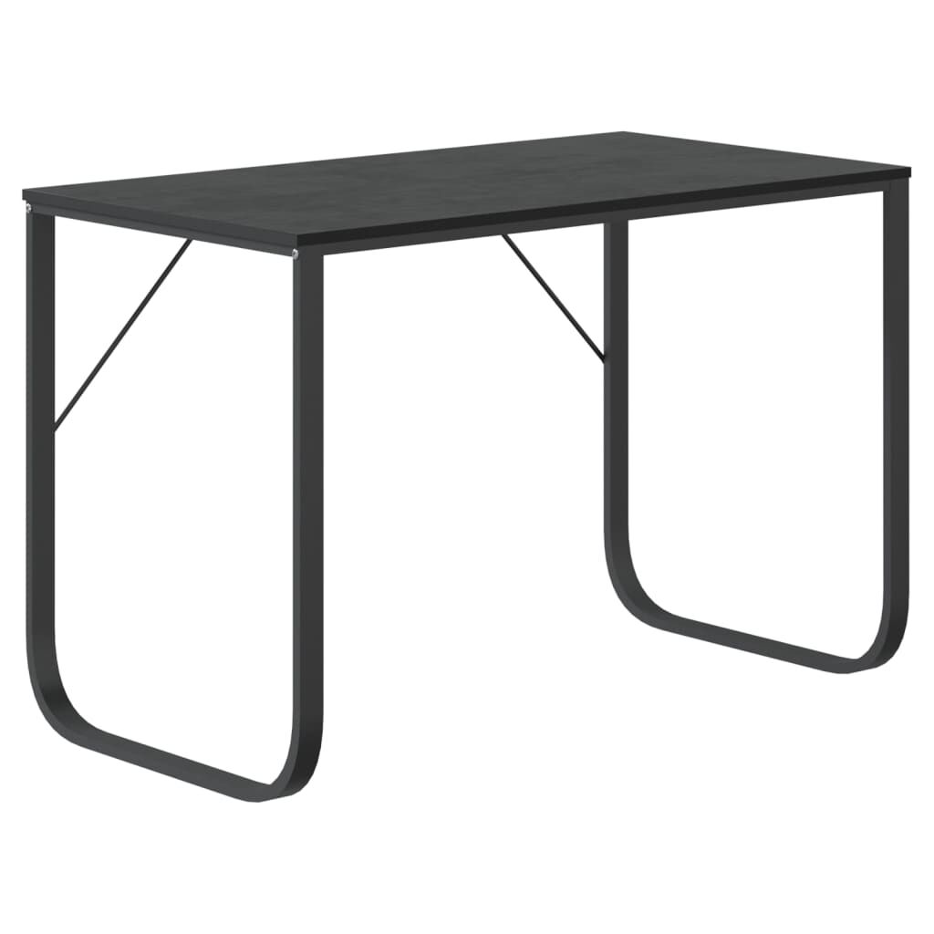 vidaXL Γραφείο Υπολογιστή Μαύρο 110 x 60 x 73 εκ. από Μοριοσανίδα