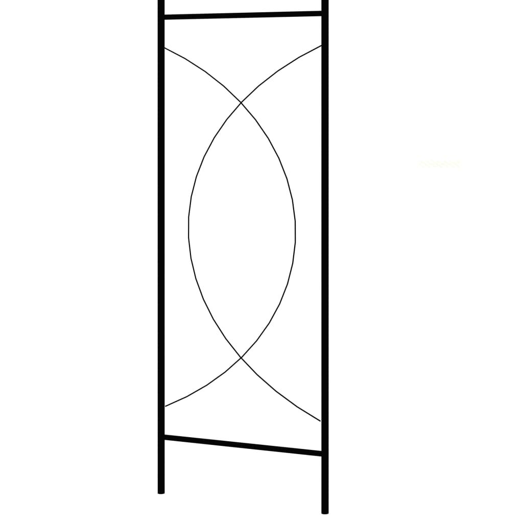 vidaXL Αψίδα Κήπου Μαύρη 150 x 34 x 240 εκ. Σιδερένια