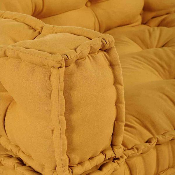 vidaXL Μαξιλάρι για καναπέ παλέτας 3 pcs Κίτρινο ύφασμα