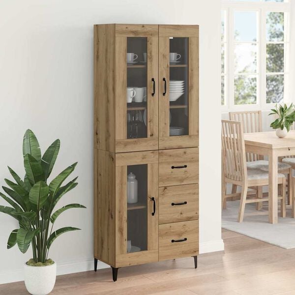 vidaXL Highboard Artisan Oak 69,5 x 34 x 180 &epsilon;&kappa;. &Epsilon;&pi;&epsilon;&xi;&epsilon;&rho;&gamma;&alpha;&sigma;&mu;έ&nu;&omicron; &xi;ύ&lambda;&omicron;