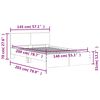 vidaXL Πλαίσιο Κρεβατιού με Κεφαλάρι/LED Λευκό 140 x 200 εκ