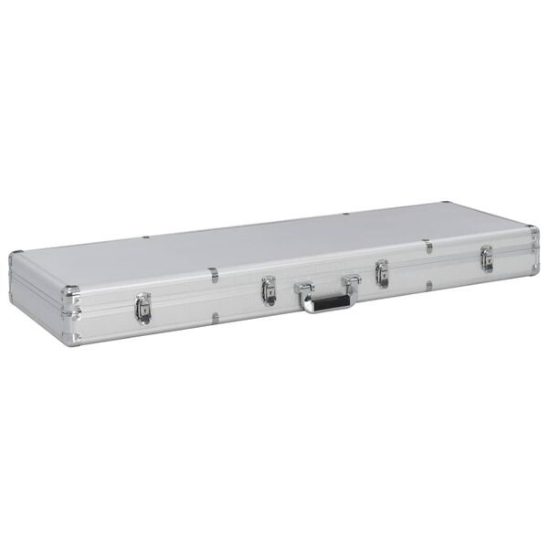 vidaXL Βαλίτσα Όπλου Ασημί 118 x 38 x 12 εκ. από Αλουμίνιο