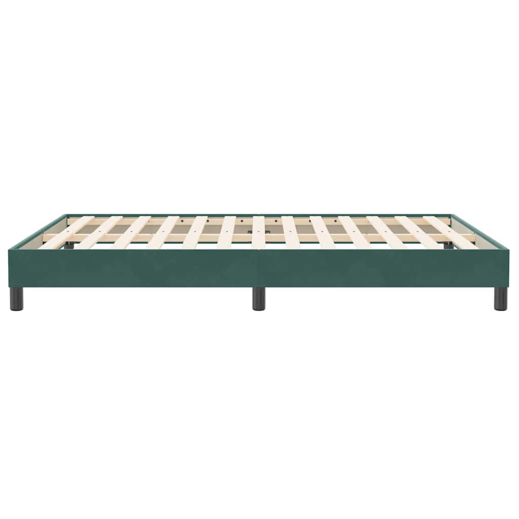 vidaXL Box Spring Κρεβάτι χωρίς στρώμα Σκούρο πράσινο Βελούδινο