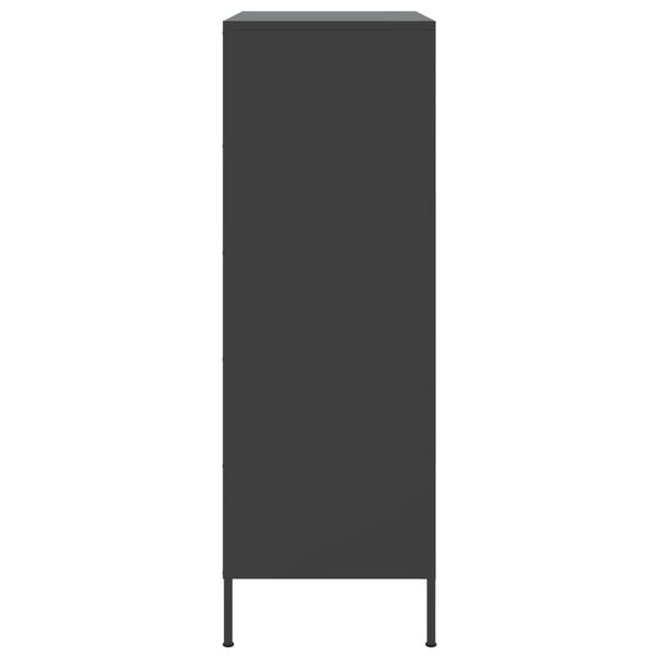 vidaXL Ντουλάπι Μαύρο 68x39x113 εκ. από Ατσάλι