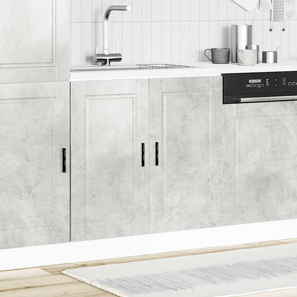 vidaXL Ντουλάπι βάσης νεροχύτη Porto Γκρι μπετόν 80x46x81,5 cm