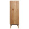 vidaXL Ντουλάπι OTTA Καφέ & Λευκό 85x43x125 εκ. από Μασίφ Ξύλο Πεύκου