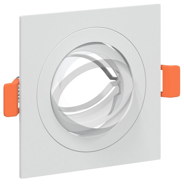 vidaXL Spotlights με προβολείς 6 pcs Λευκό 9 x 9 x cm Αλουμίνιο