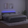 vidaXL &Kappa;&rho;&epsilon;&beta;ά&tau;&iota; Boxspring &mu;&epsilon; &Sigma;&tau;&rho;ώ&mu;&alpha; & LED &Alpha;&nu;.&Gamma;&kappa;&rho;&iota; 160x200 &epsilon;&kappa;. &Beta;&epsilon;&lambda;&omicron;ύ&delta;&iota;&nu;&omicron;