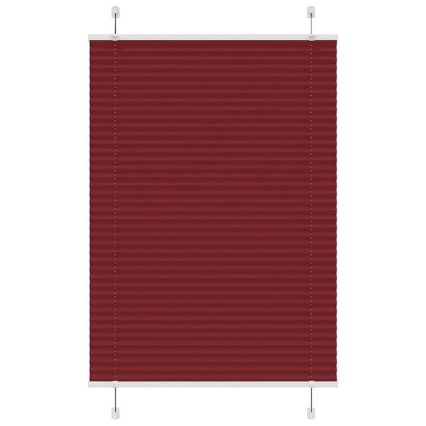 vidaXL Πλισέ περσίδα Μπορντό κόκκινο 85x150 cm Πλάτος υφάσματος