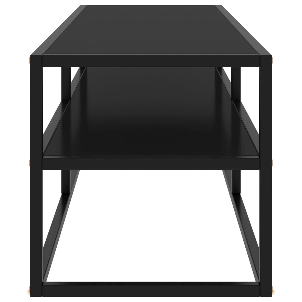 vidaXL Έπιπλο Τηλεόρασης με Μαύρο Γυαλί 120 x 40 x 40 εκ.