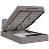 vidaXL &Kappa;&rho;&epsilon;&beta;ά&tau;&iota; Ottoman &mu;&epsilon; &Sigma;&tau;&rho;ώ&mu;&alpha; &kappa;&alpha;&iota; LED Taupe 120 x 190 cm Ύ&phi;&alpha;&sigma;&mu;&alpha;