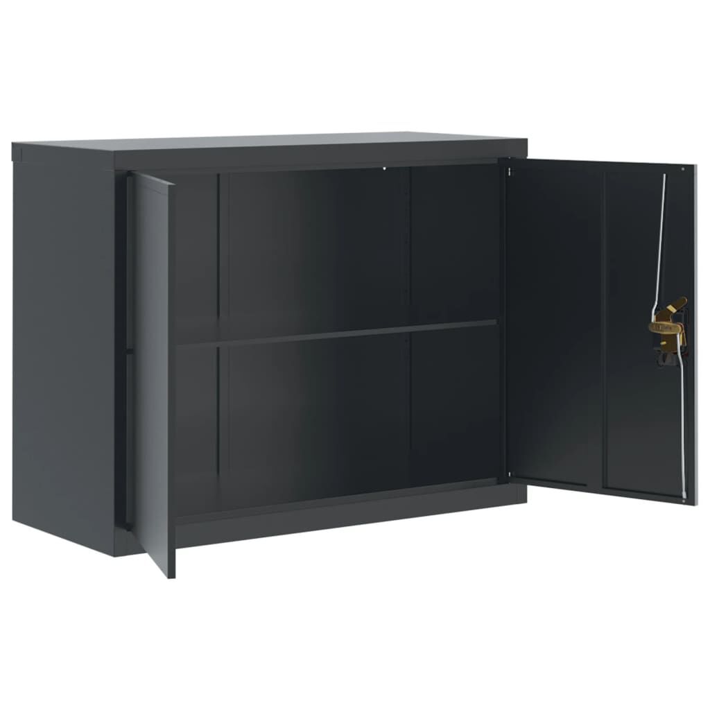vidaXL Αρχειοθήκη Ανθρακί 90 x 40 x 110 εκ. Ατσάλινη