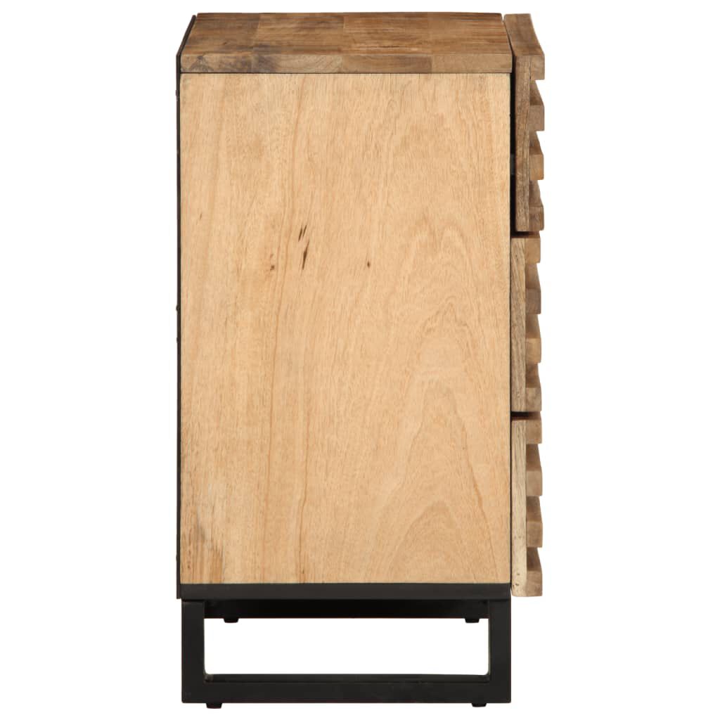 vidaXL Κομοδίνο 50x34x62 εκ. από Μασίφ Ακατέργαστο Ξύλο Μάνγκο