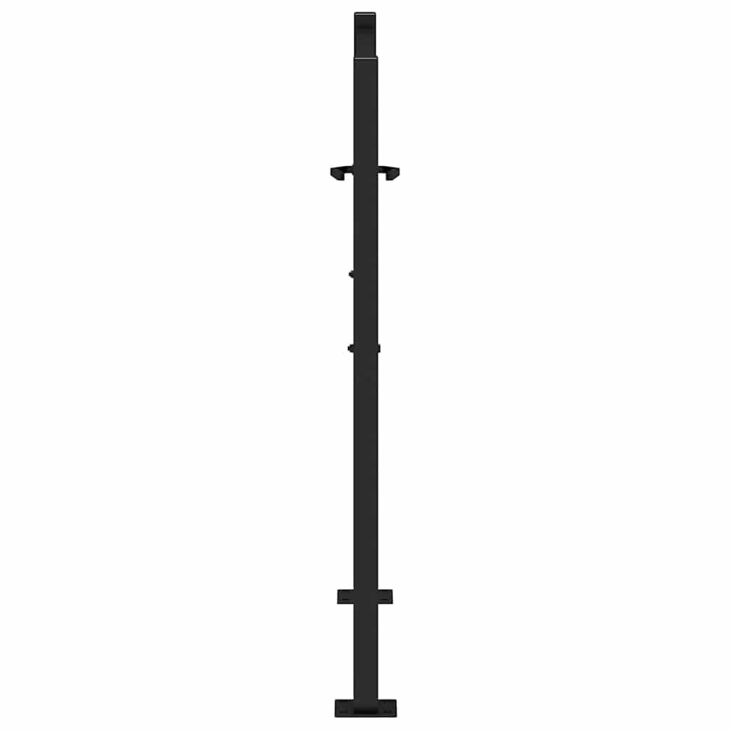 vidaXL Πύλη κήπου Μαύρη 105x106 cm Σχεδιασμός φύλλων χάλυβα