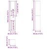 vidaXL Στήλη Μπάνιου Μαύρη 30 x 30 x 183,5 εκ. από Επεξεργασμένο Ξύλο