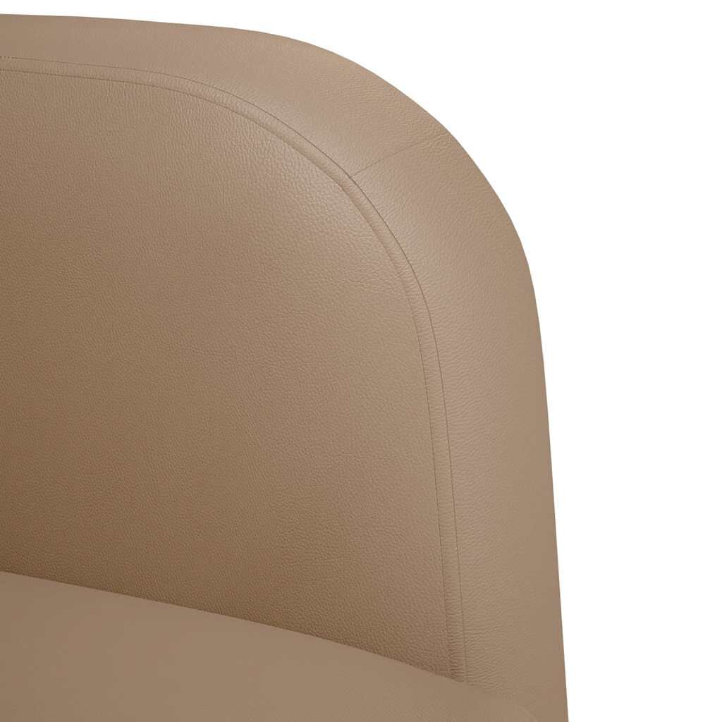 vidaXL Καναπές Loveseat Καπουτσίνο 110 εκ. Συνθετικό δέρμα