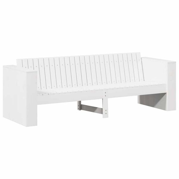 vidaXL Καναπές Κήπου Λευκό 185.5 x 60 x 62 εκ. Μασίφ ξύλο πεύκου