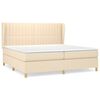vidaXL &Kappa;&rho;&epsilon;&beta;ά&tau;&iota; Boxspring &mu;&epsilon; &Sigma;&tau;&rho;ώ&mu;&alpha; &Kappa;&rho;&epsilon;&mu; 200x200 &epsilon;&kappa;. &Upsilon;&phi;&alpha;&sigma;&mu;ά&tau;&iota;&nu;&omicron;