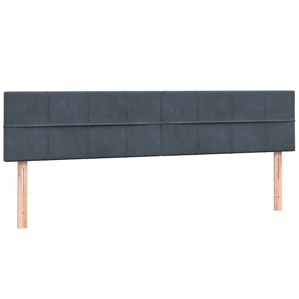 vidaXL Box Spring Κρεβάτι με στρώμα Σκούρο γκρι 180x220 εκ. Βελούδινο