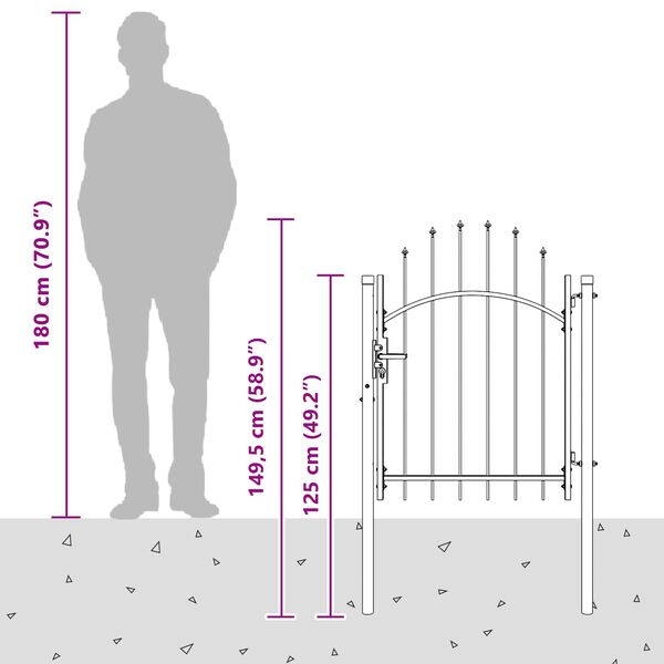 vidaXL &Pi;ύ&lambda;&eta; &Kappa;ή&pi;&omicron;&upsilon; &mu;&epsilon; &kappa;&lambda;&epsilon;&iota;&delta;&alpha;&rho;&iota;ά &Gamma;&kappa;&rho;&iota; 100 x 100 cm &Alpha;&tau;&sigma;ά&lambda;&iota;