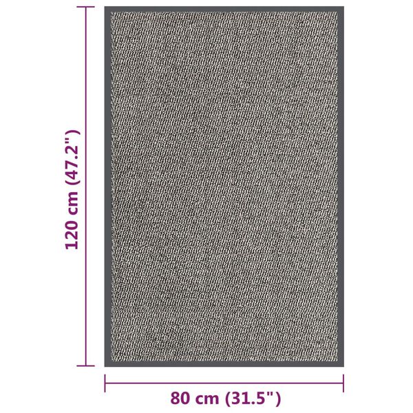 vidaXL Πατάκι Εισόδου Θυσανωτό Ανοιχτό Καφέ 80 x 120 εκ.