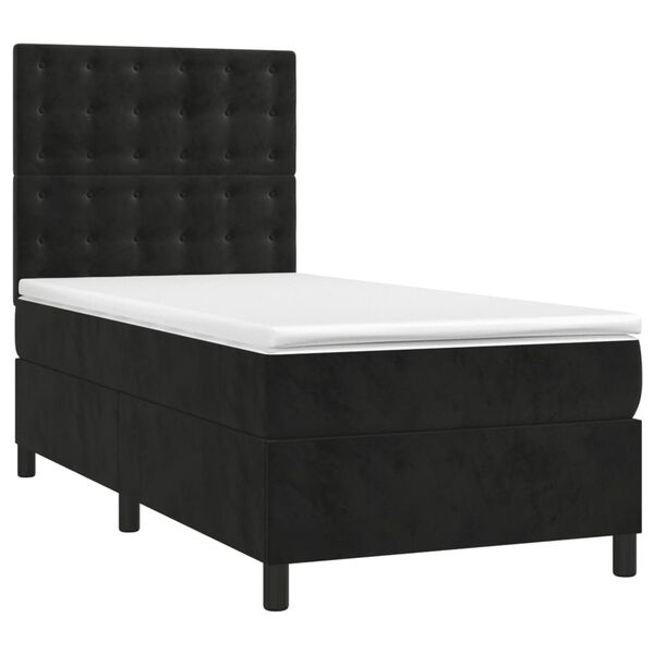 vidaXL &Kappa;&rho;&epsilon;&beta;ά&tau;&iota; Boxspring &mu;&epsilon; &Sigma;&tau;&rho;ώ&mu;&alpha; &Mu;&alpha;ύ&rho;&omicron; 90x200 &epsilon;&kappa;. &Beta;&epsilon;&lambda;&omicron;ύ&delta;&iota;&nu;&omicron;