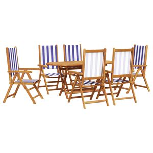 vidaXL &Sigma;έ&tau; &phi;&alpha;&gamma;&eta;&tau;&omicron;ύ &gamma;&iota;&alpha; &kappa;ή&pi;&omicron; 7 pcs &Mu;&pi;&lambda;&epsilon; &kappa;&alpha;&iota; ά&sigma;&pi;&rho;&omicron; &Sigma;&tau;&epsilon;&rho;&epsilon;ό &Xi;ύ&lambda;&omicron; &Alpha;&kappa;&alpha;&kappa;ί&alpha;&sigmaf;