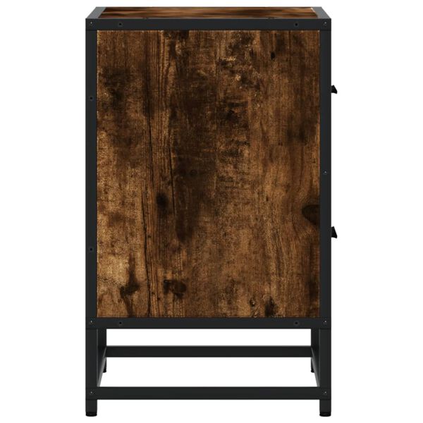 vidaXL Κομοδίνα 2 τεμ. Καπνιστή Δρυς 40x31x50 εκ. Επεξεργασμένο Ξύλο