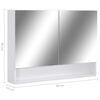 vidaXL Καθρέφτης Μπάνιου με Ντουλάπι / LED Λευκό 80 x 15 x 60 εκ. MDF