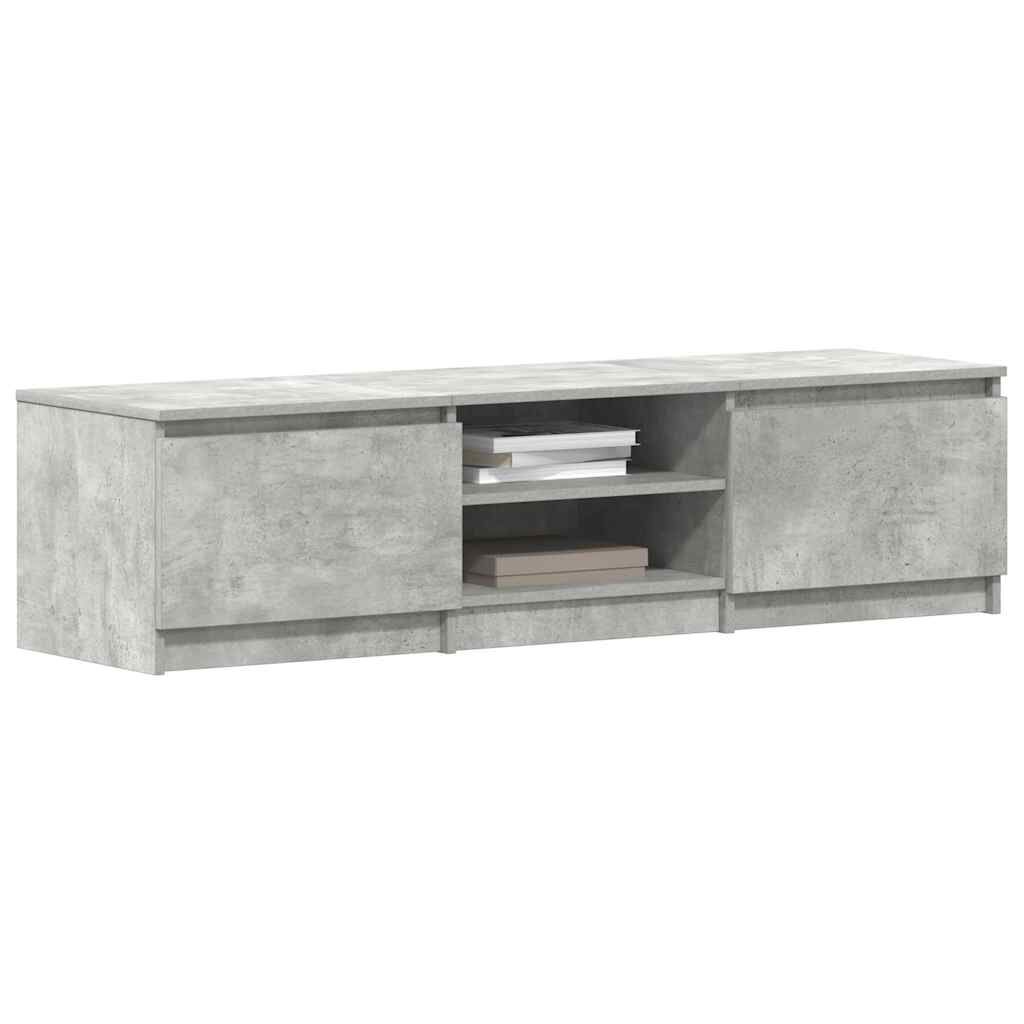 vidaXL Έπιπλο Τηλεόρασης Γκρι Σκυροδέματος 140x40x35,5 εκ. Επεξ. Ξύλο