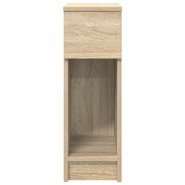 vidaXL Κομοδίνα με συρτάρι 2 τεμ. Sonoma Δρυς 20x36x60 εκ.
