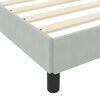 vidaXL Κρεβάτι box spring με στρώμα Ανοιχτό γκρι 160 x 200 cm Βελούδο
