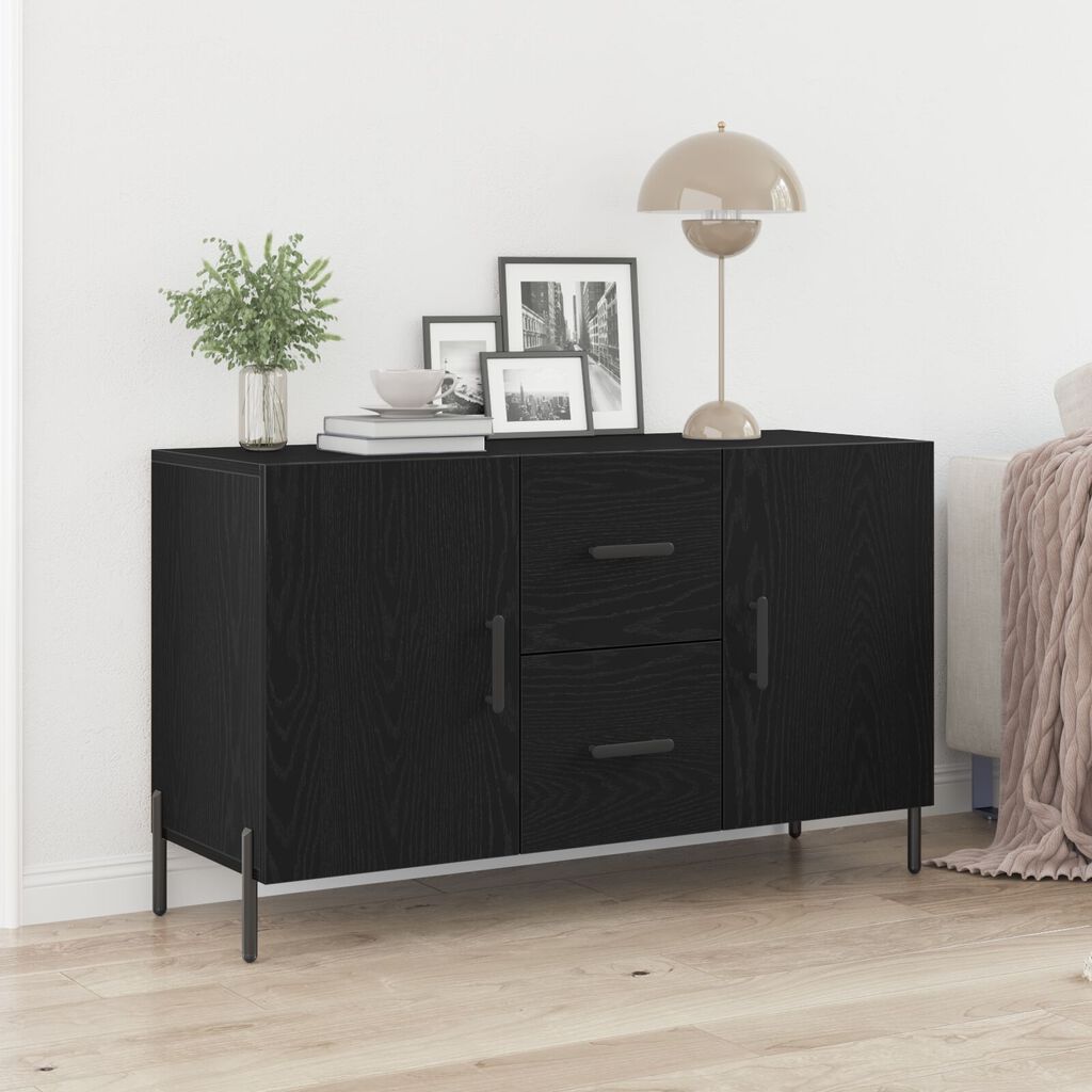 vidaXL Μπουφές Μαύρο Δρυς 100x36x60 εκ Συγκροτημένο Ξύλο