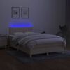 vidaXL &Kappa;&rho;&epsilon;&beta;ά&tau;&iota; Boxspring &mu;&epsilon; &Sigma;&tau;&rho;ώ&mu;&alpha; & LED &Kappa;&rho;&epsilon;&mu; 120x200 &epsilon;&kappa;. &Upsilon;&phi;&alpha;&sigma;&mu;ά&tau;&iota;&nu;&omicron;