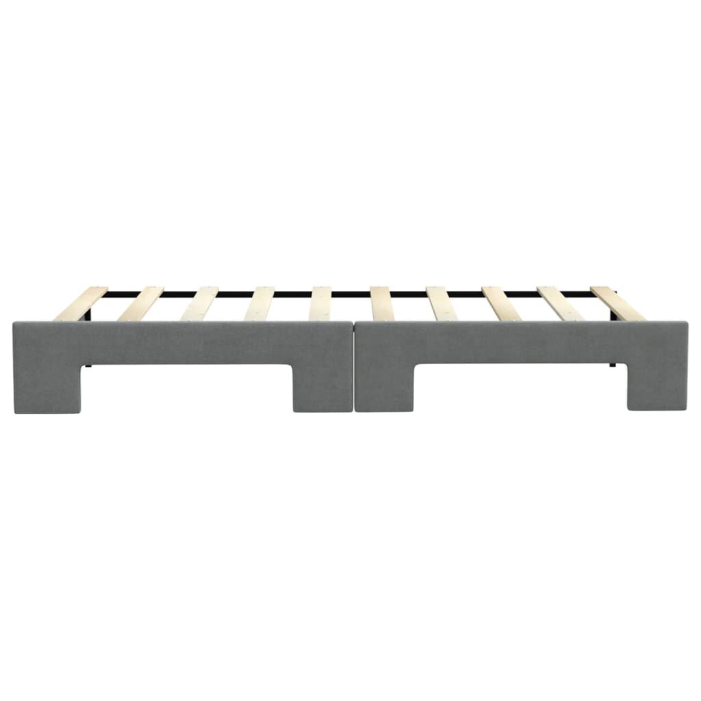vidaXL Καναπές Κρεβάτι Συρόμενος Σκούρο Γκρι 90 x 190 εκ. Ύφασμα