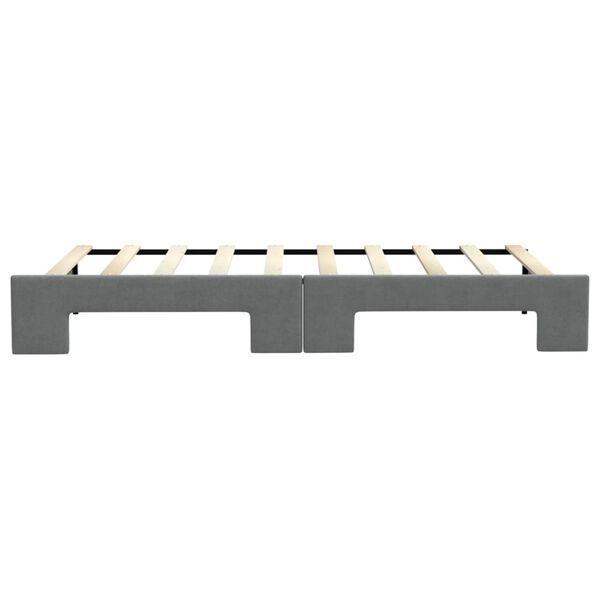 vidaXL Καναπές Κρεβάτι Συρόμενος Σκούρο Γκρι 90 x 190 εκ. Ύφασμα