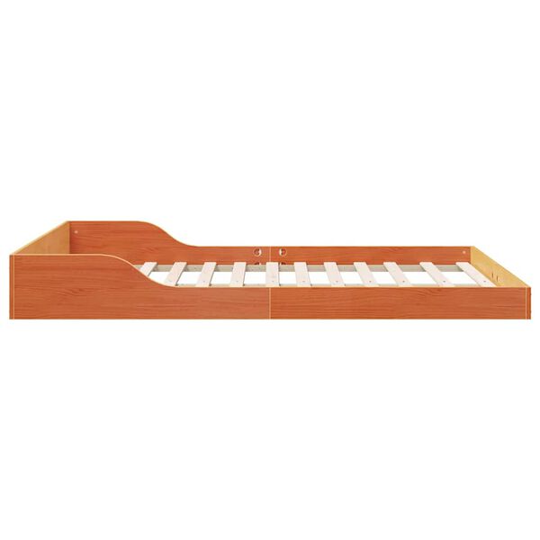vidaXL Σκελετός Κρεβατιού Καφέ κεριού 120 x 190 cm Μασίφ ξύλο πεύκου