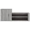vidaXL Παπουτσοθήκη Γκρι Sonoma 130x35x54 εκ. από Επεξεργασμένο Ξύλο
