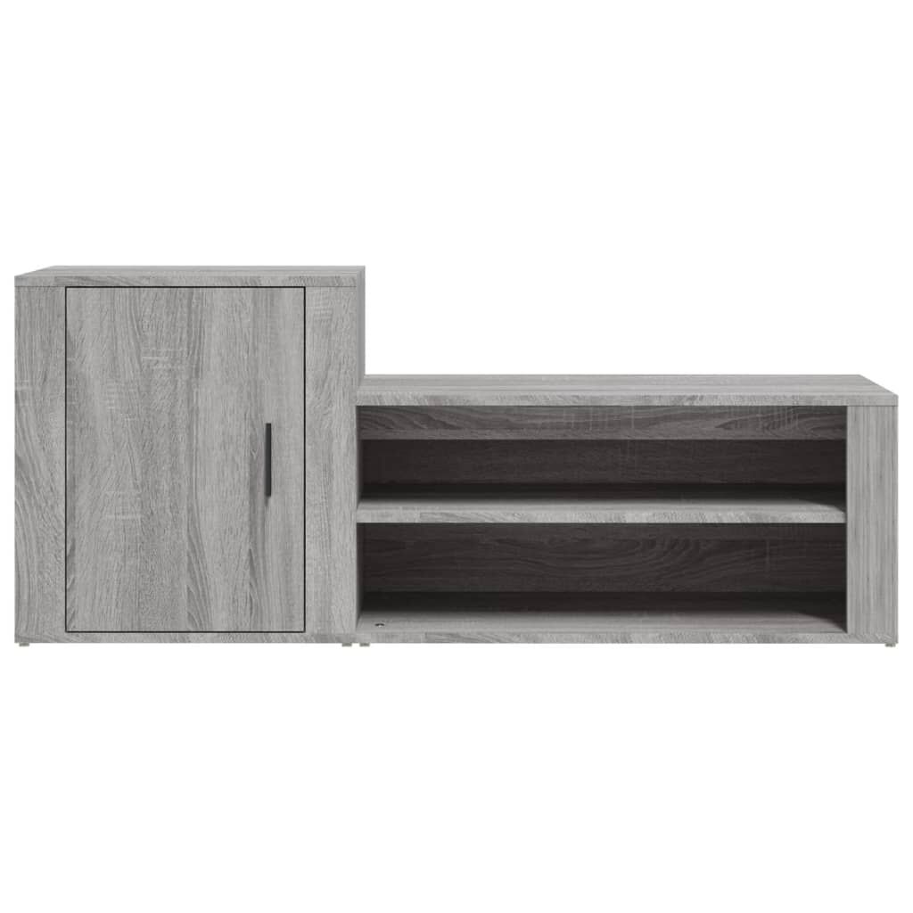 vidaXL Παπουτσοθήκη Γκρι Sonoma 130x35x54 εκ. από Επεξεργασμένο Ξύλο