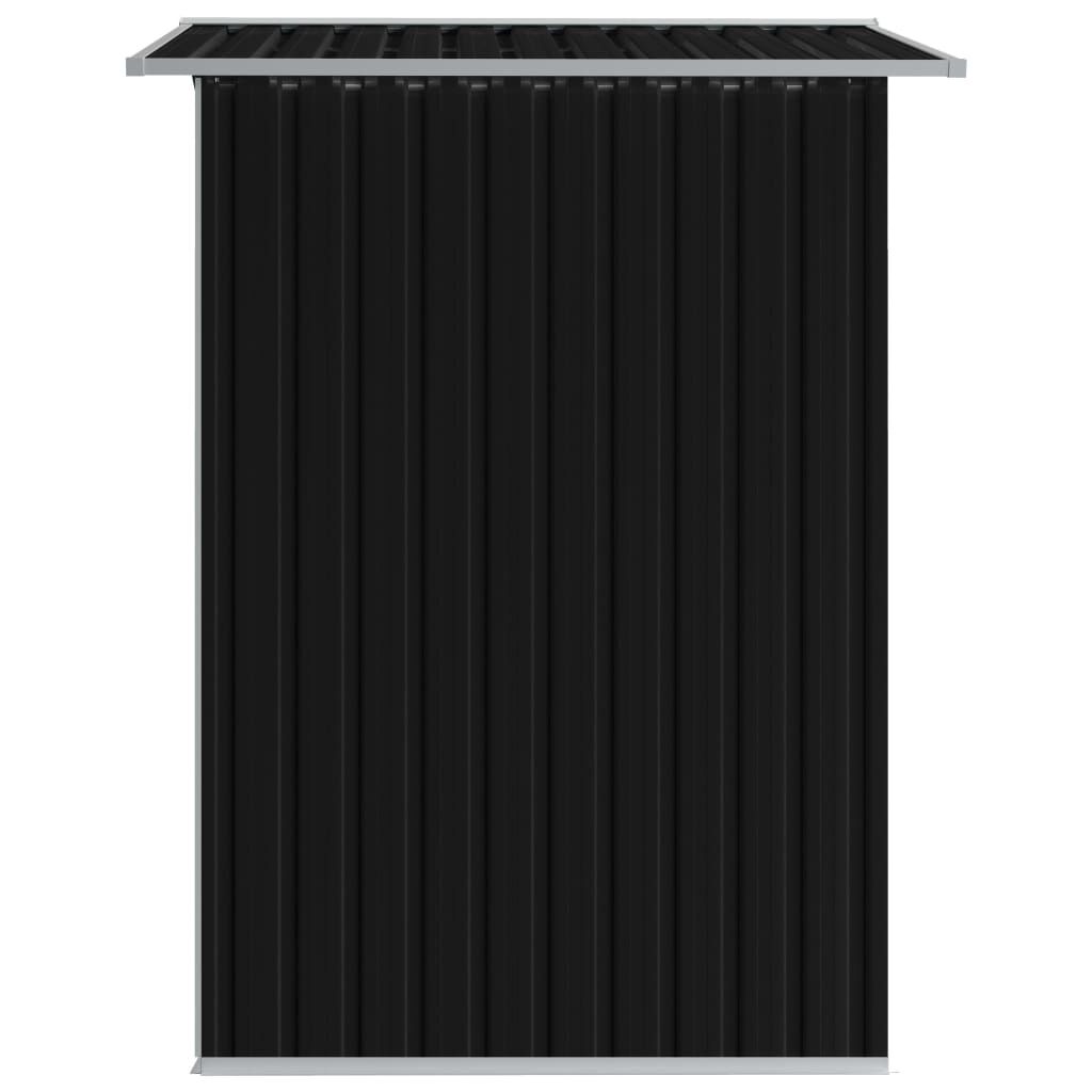 vidaXL Αποθήκη Κήπου Ανθρακί 204 x 132 x 186 εκ. Ατσάλινη