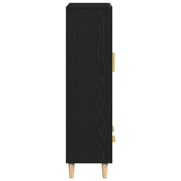 vidaXL Highboard με συρτάρι Μαύρο 70 x 31 x 115 εκ Επεξεργασμένο ξύλο