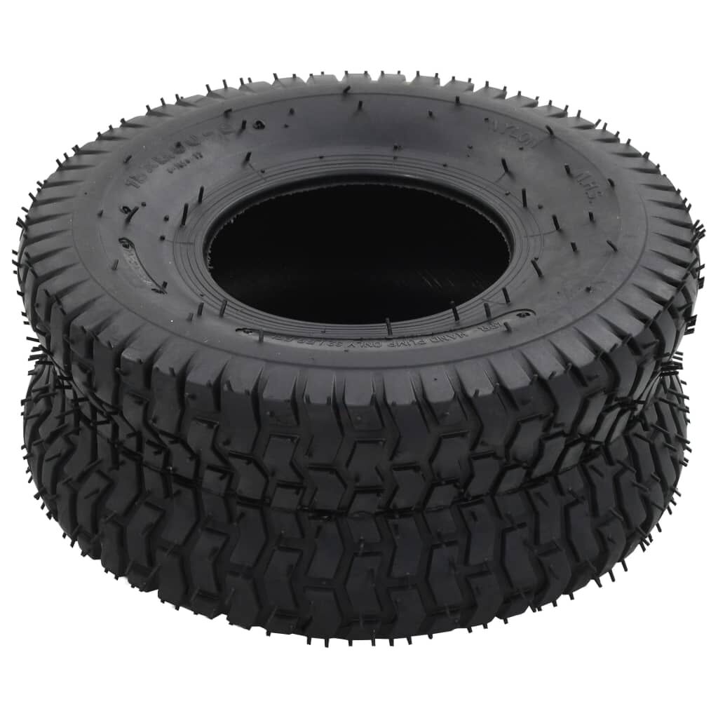 vidaXL Λάστιχα & Σαμπρέλες για Καρότσι 4 τεμ. 15x6.00-6 4PR Καουτσούκ