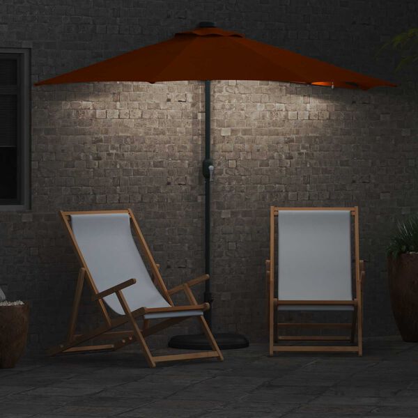 vidaXL Ομπρέλα Κήπου Τερακότα 294 x 150 x 223 εκ ύφασμα
